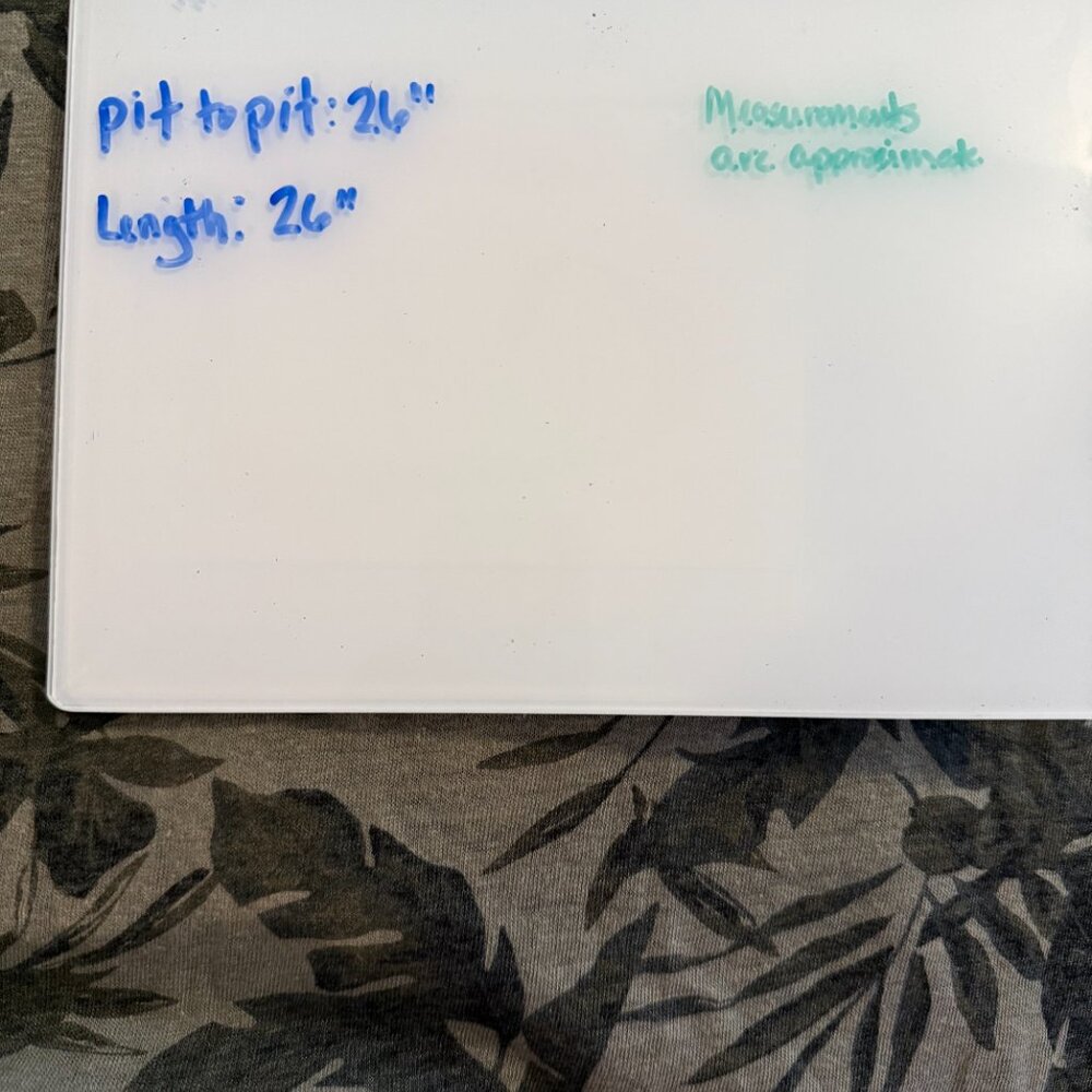 Old Navy Linen Blend Green w Palm Leaf Pattern VNeck Short Sleeve‎ Shirt Wm XXL - Picture 5 of 5